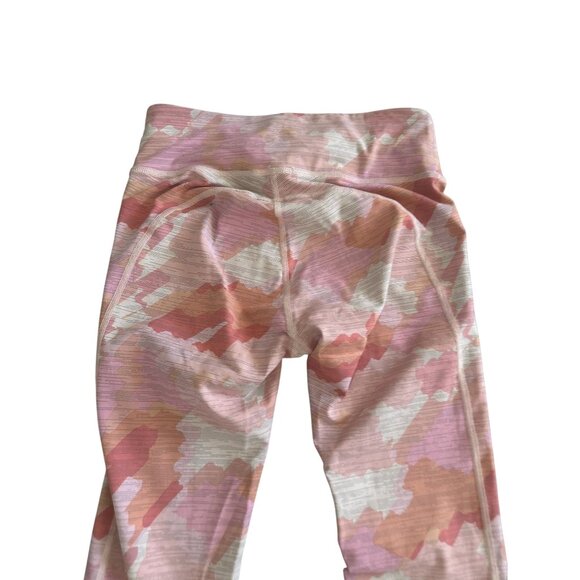 OUTDOOR VOICES Pink Salmon Camo 7/8 Length Leggings Tights Size Small - Picture 5 of 9